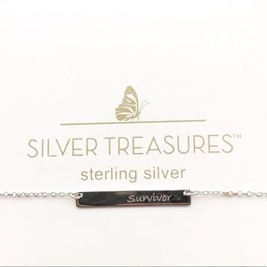 Silver Treasure Sterling Silver Survivor Necklace